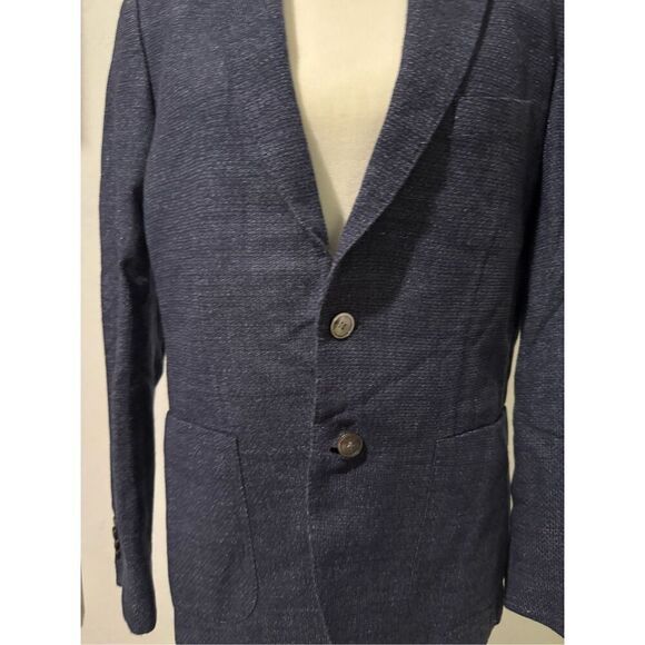 Boss Hugo Boss blue blazer Virgin wool linen blend 42R - Picture 8 of 8